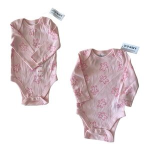 Old Navy Pink Gingerbread Bodysuit Set